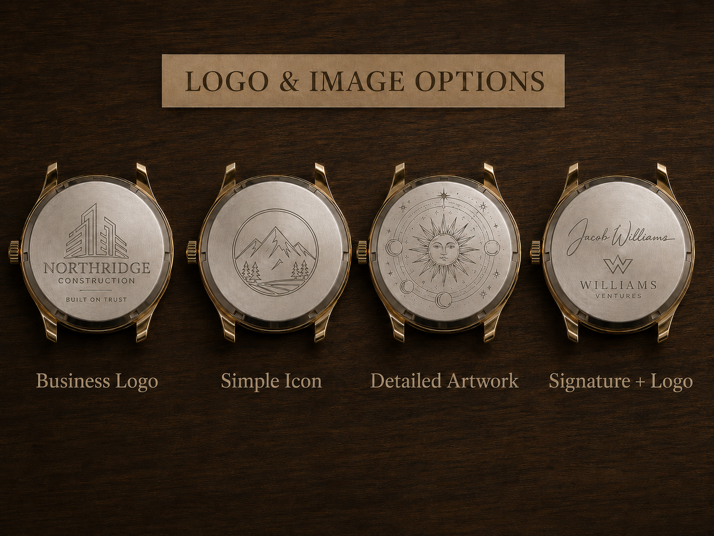 Custom Watch Caseback Logo & Image Engraving — Send-In CNC Service