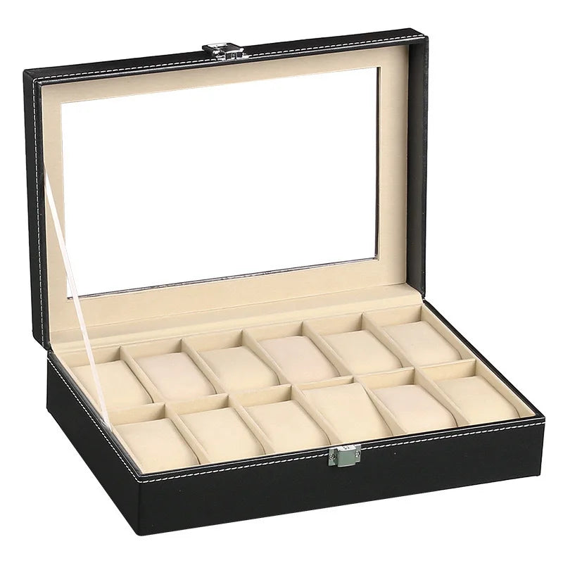 Watch organizer tray 12-slot showing full collection display